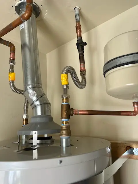 Water heater installation and plumbing repair in The Woodlands at Fiore