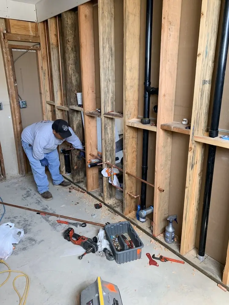 Commercial rough-in plumbing for Trenchless Sewer Repair in The Woodlands at Fiore